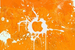 Apple Logo Wallpapers HD orange