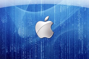 Apple Logo Wallpapers HD blue matrix