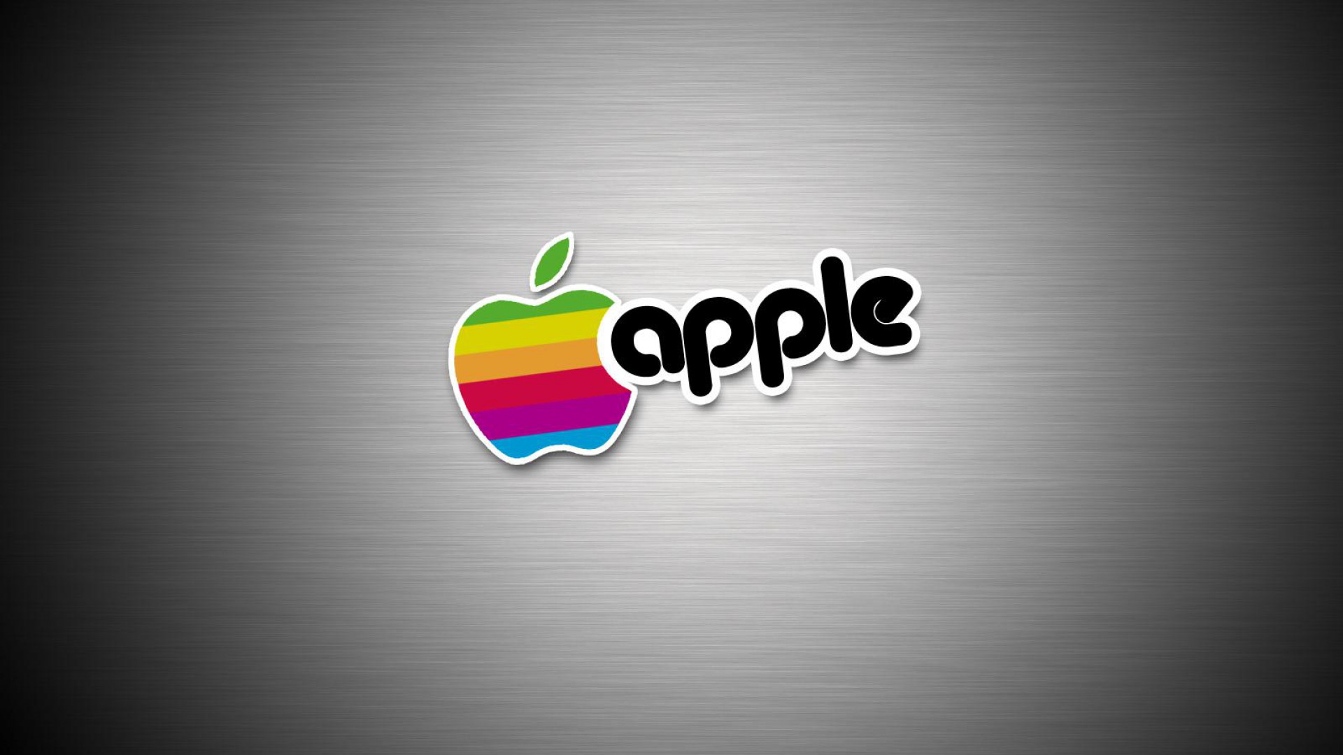 Apple Logo Wallpapers HD rainbow text