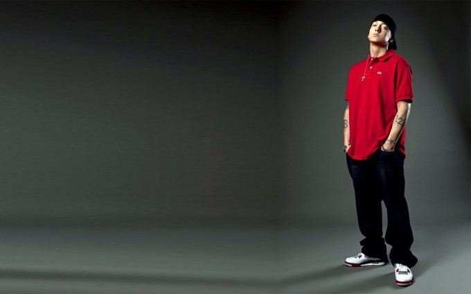 Eminem Wallpapers HD red t shirt black pants