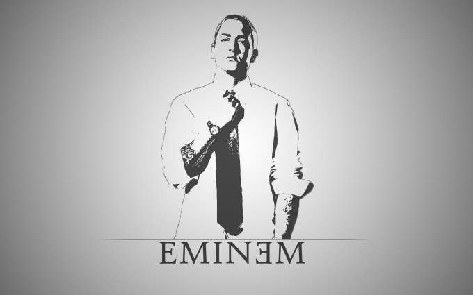 Eminem Wallpapers HD white sketch