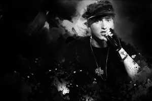 Eminem Wallpapers HD black and white necklace
