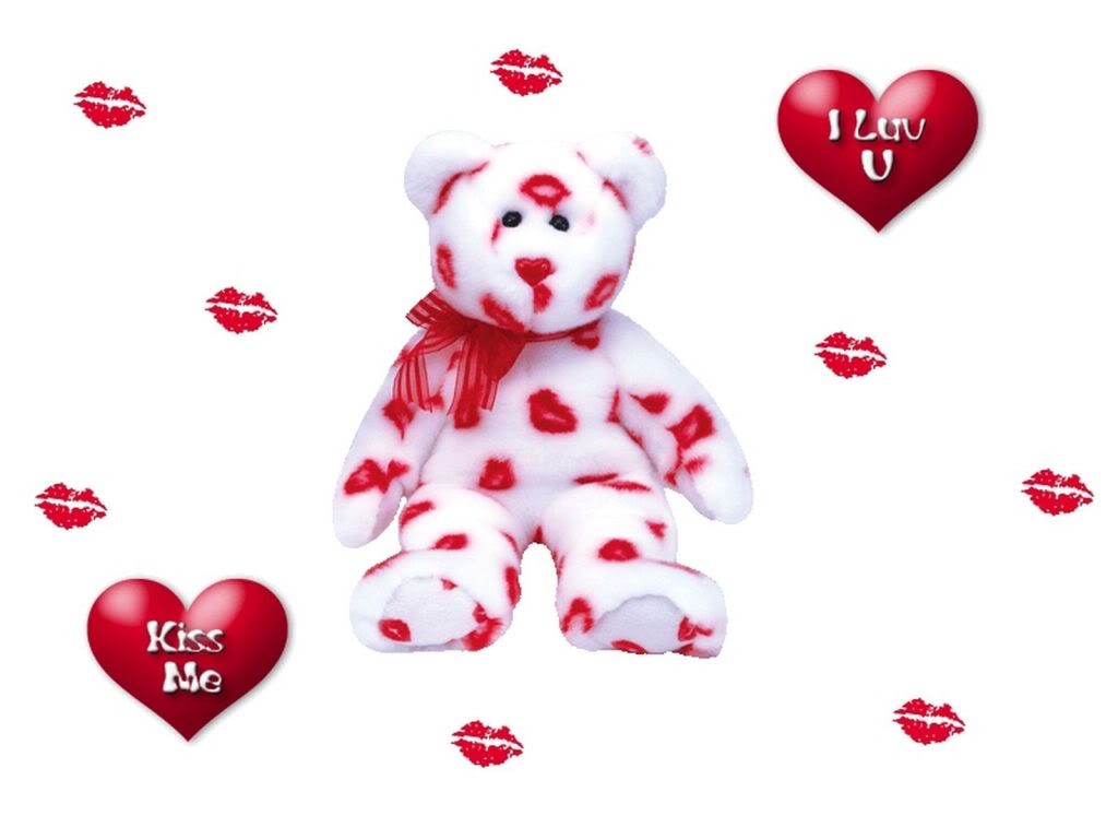 I Love You Wallpapers teddy bear kisses