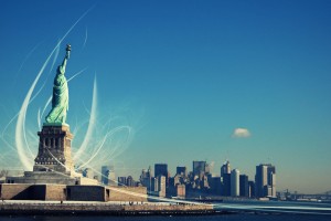 Free New York City Statue of Liberty USA America HD Desktop wallpapers backgrounds wall murals downloads A18
