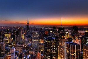 Free New York City Skyline Night Life lights USA America HD Desktop background wallpapers wall murals downloads A24