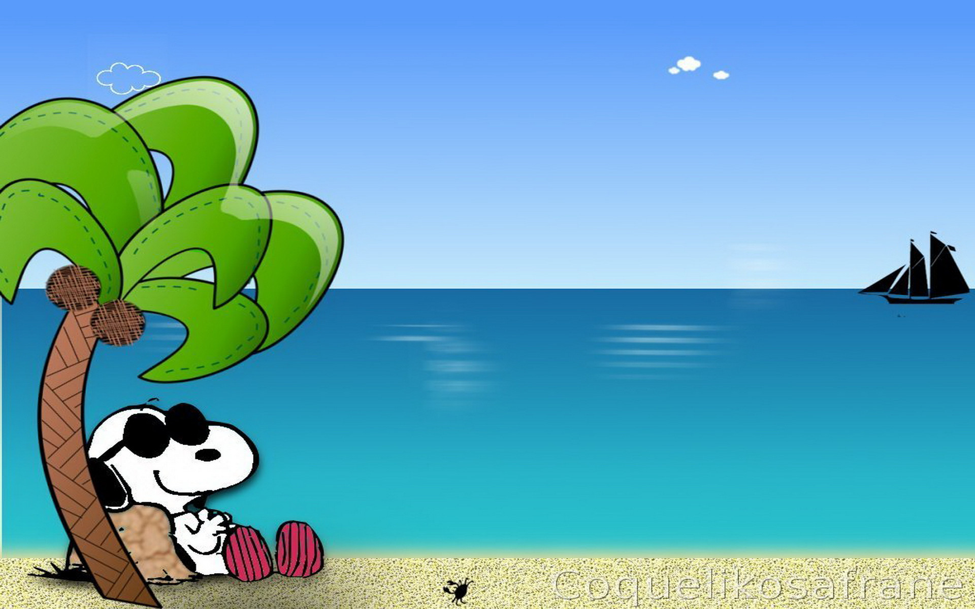 Image result for snoopy at beach gif