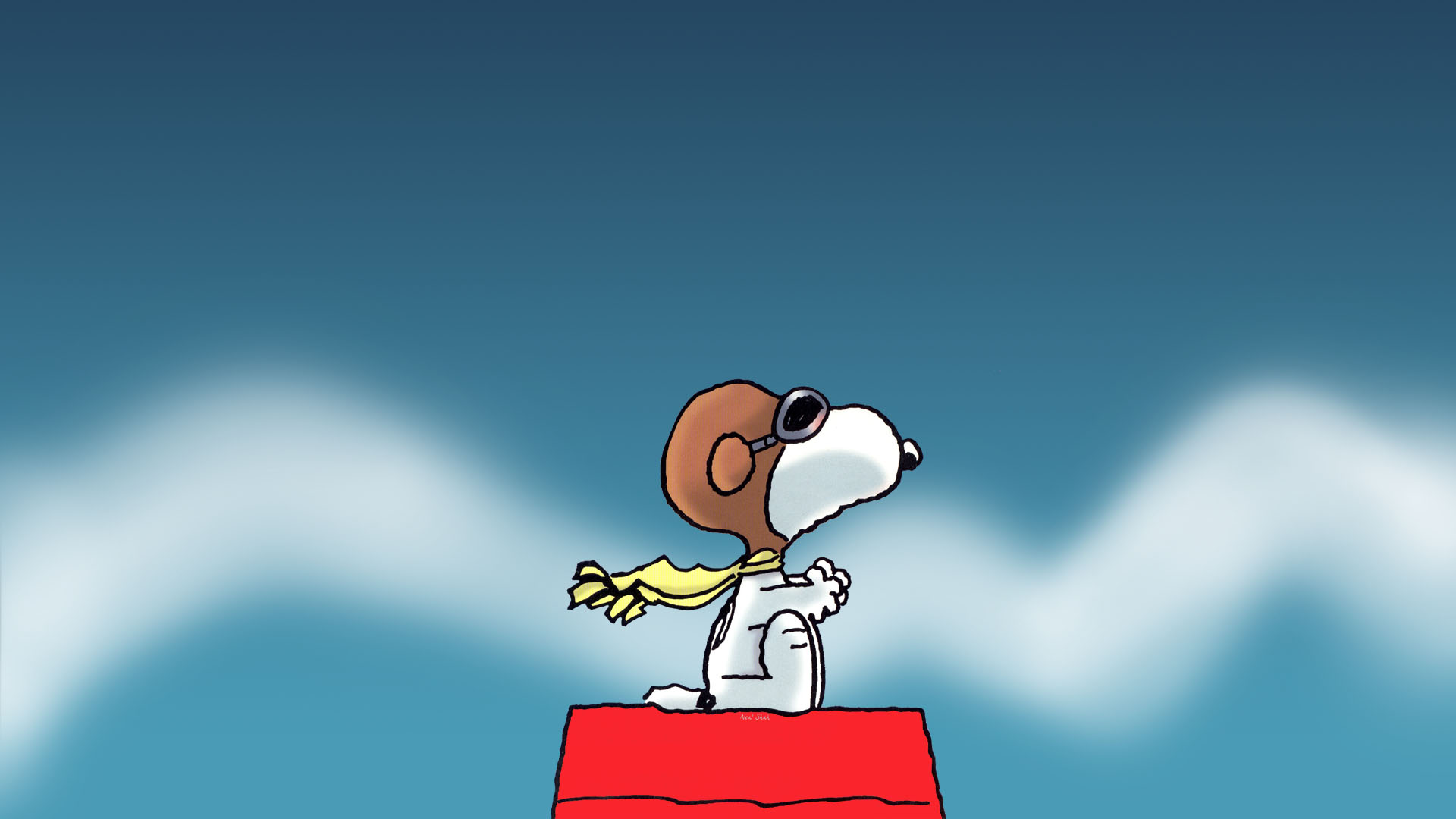 Snoopy Wallpapers HD yellow scarf