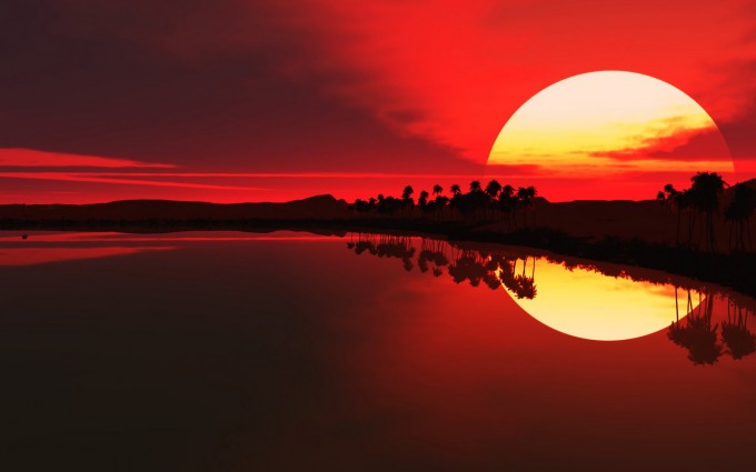 desktop background sunset