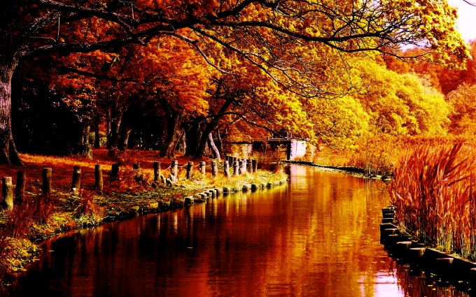 fall wallpapers river Autumn