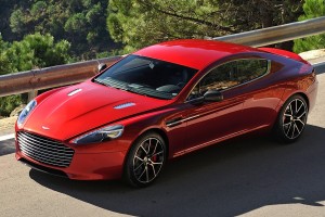aston martin rapide red view