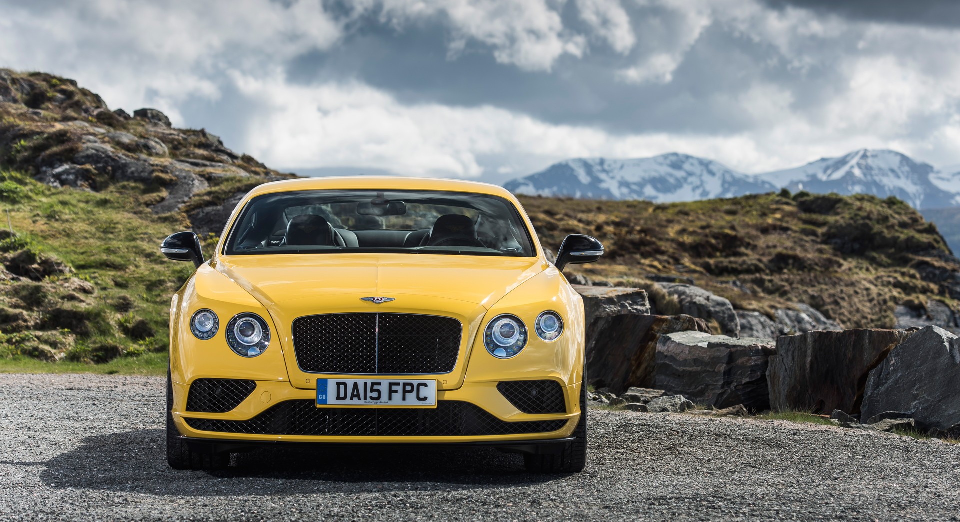 bentley continental gt v8 yellow