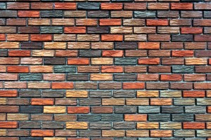 brick wallpaper colored