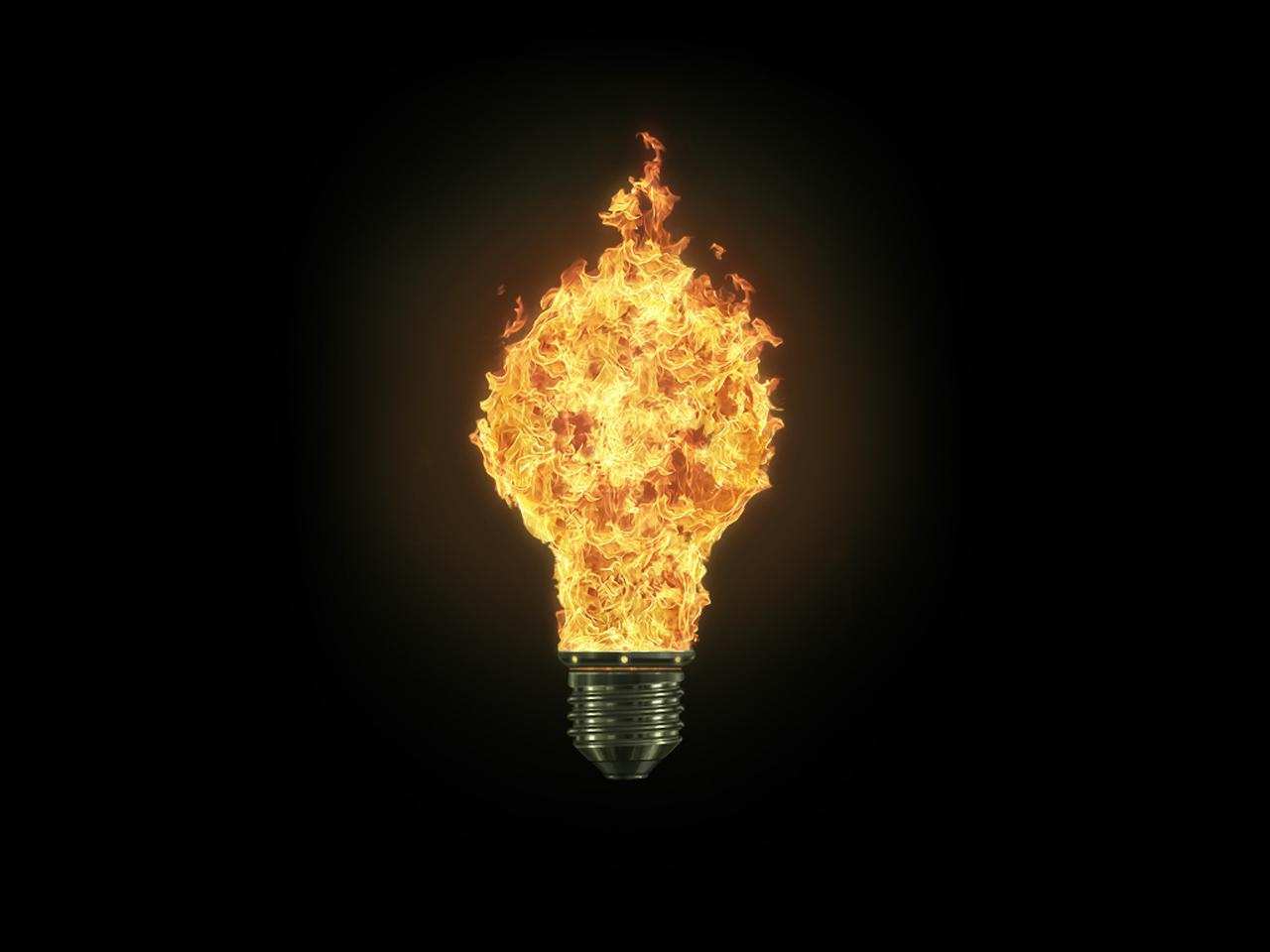 fire wallpaper bulb flames