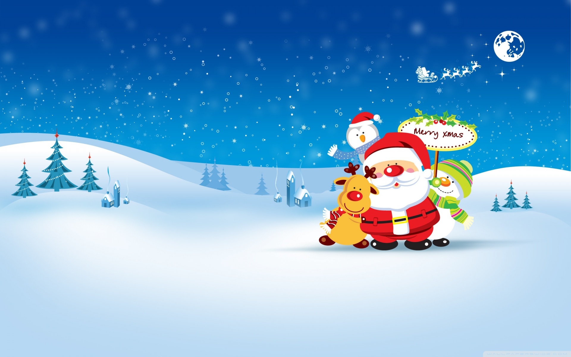 merry christmas wallpapers blue