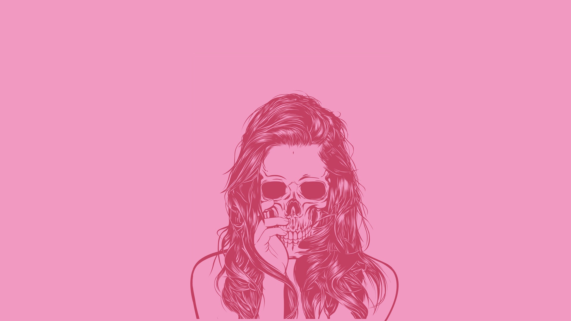skull wallpapers cool girl pink