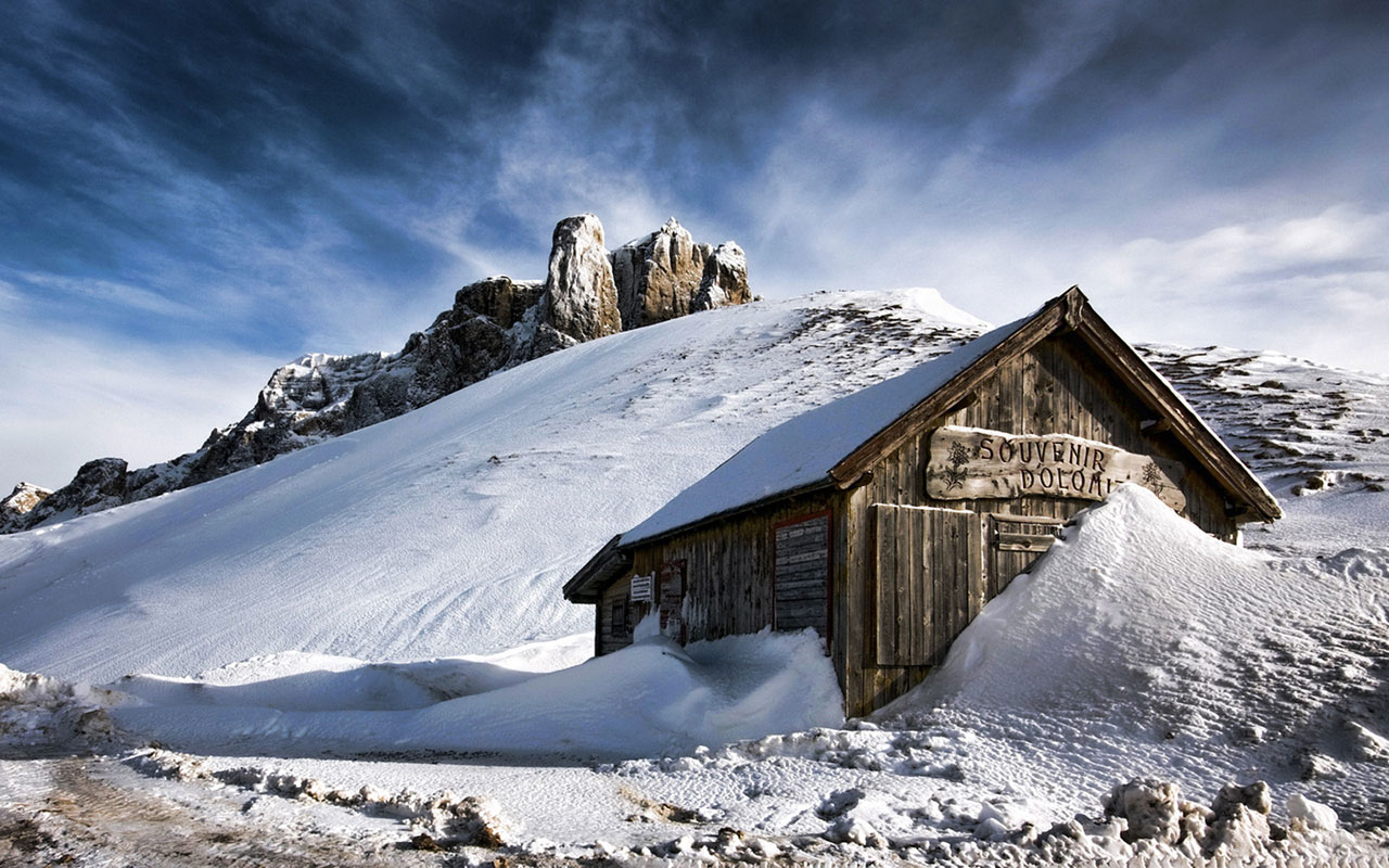 snow wallpaper house