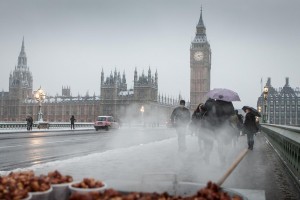 London Peanut seller in winter