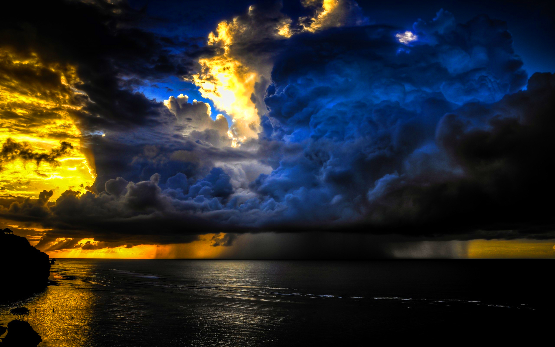 clouds wallpaper ocean storm