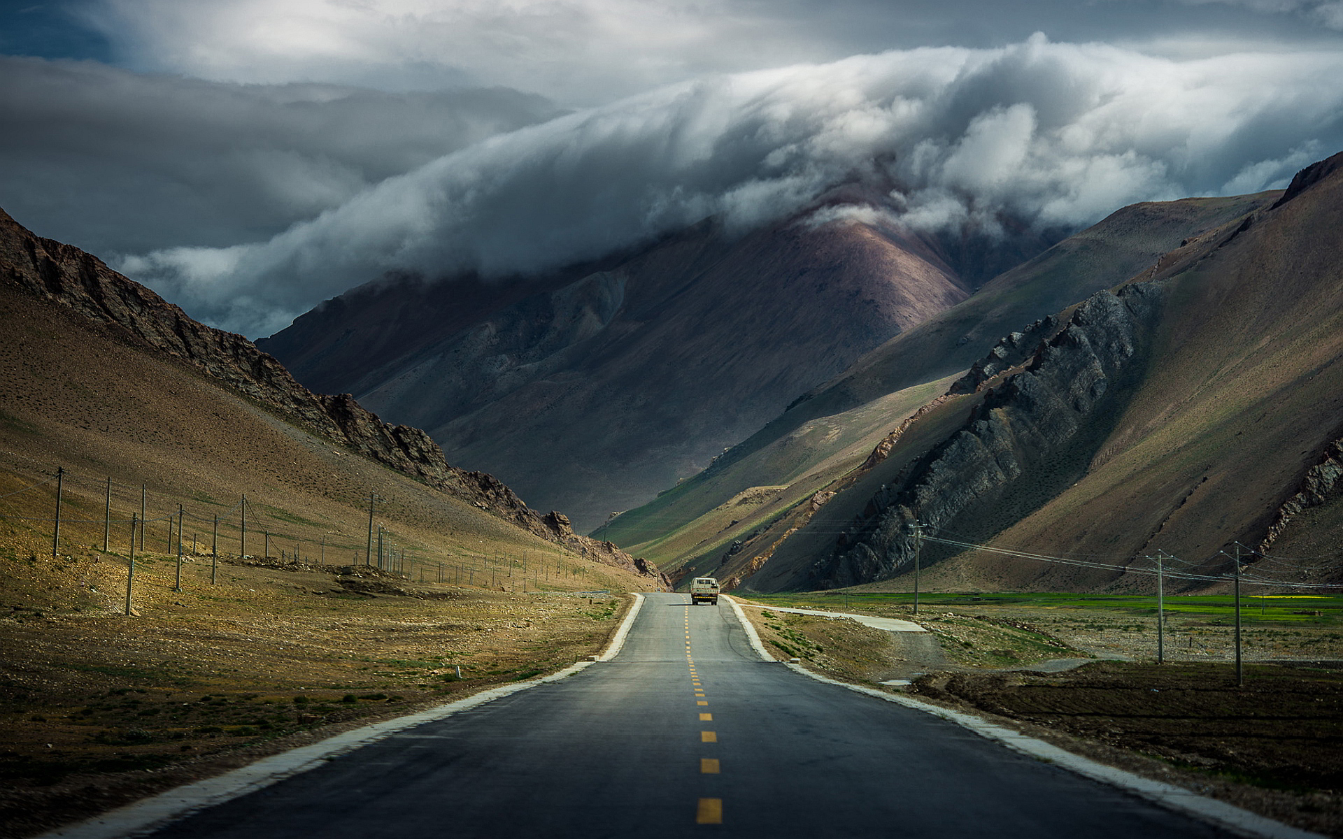 mountain wallpaper road