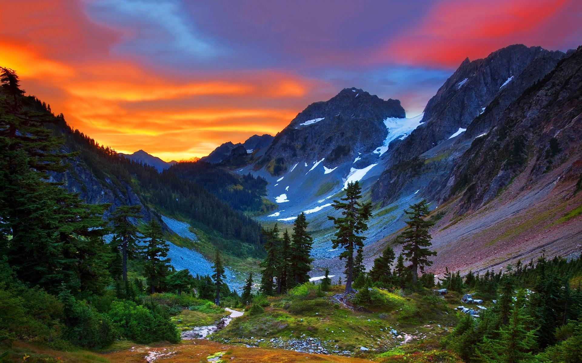 sunset wallpapers mountains