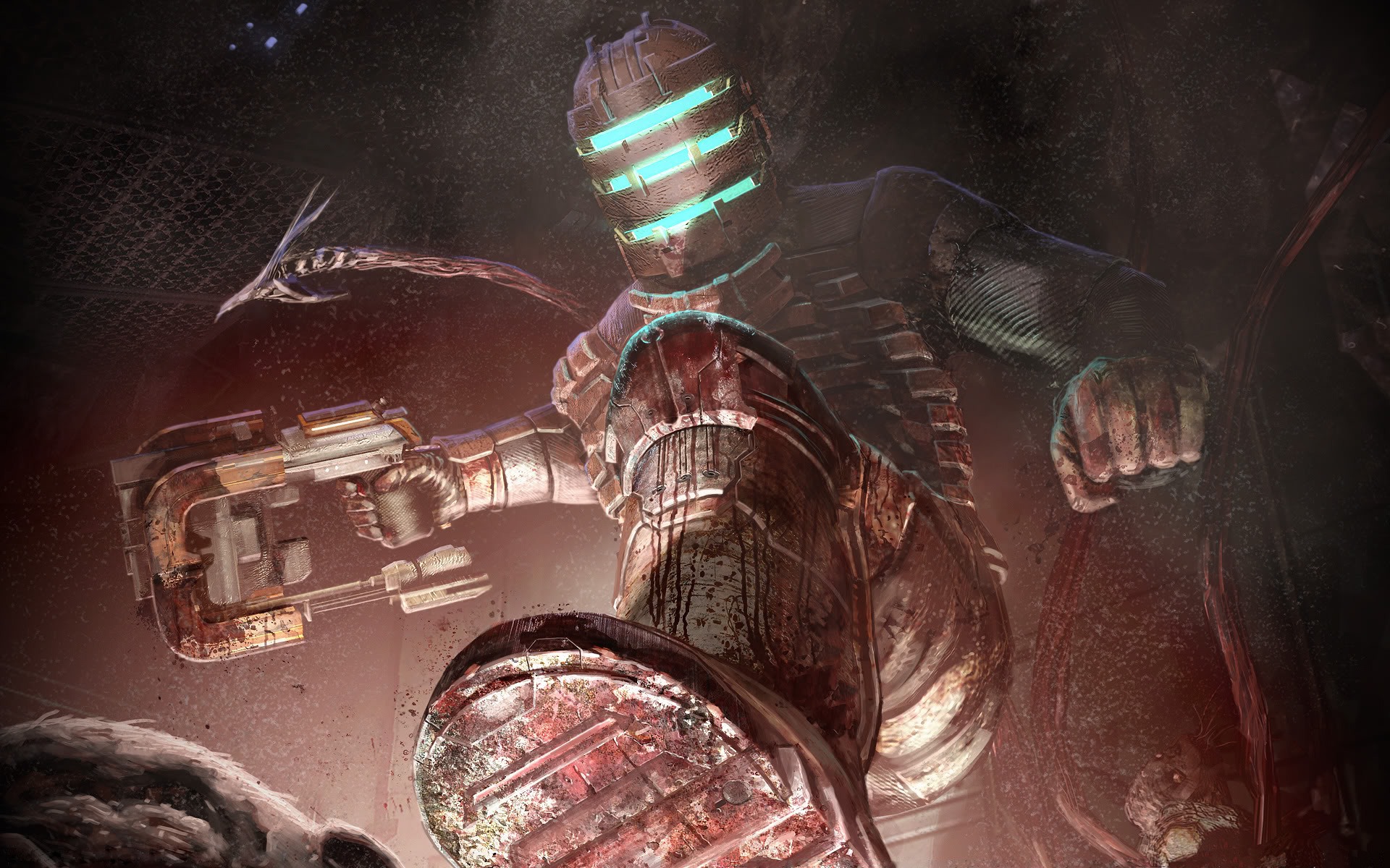how to climb as a wallpaper in dead space 2