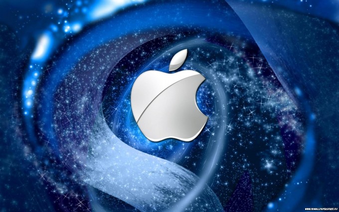 Apple Logo Wallpapers HD blue stars