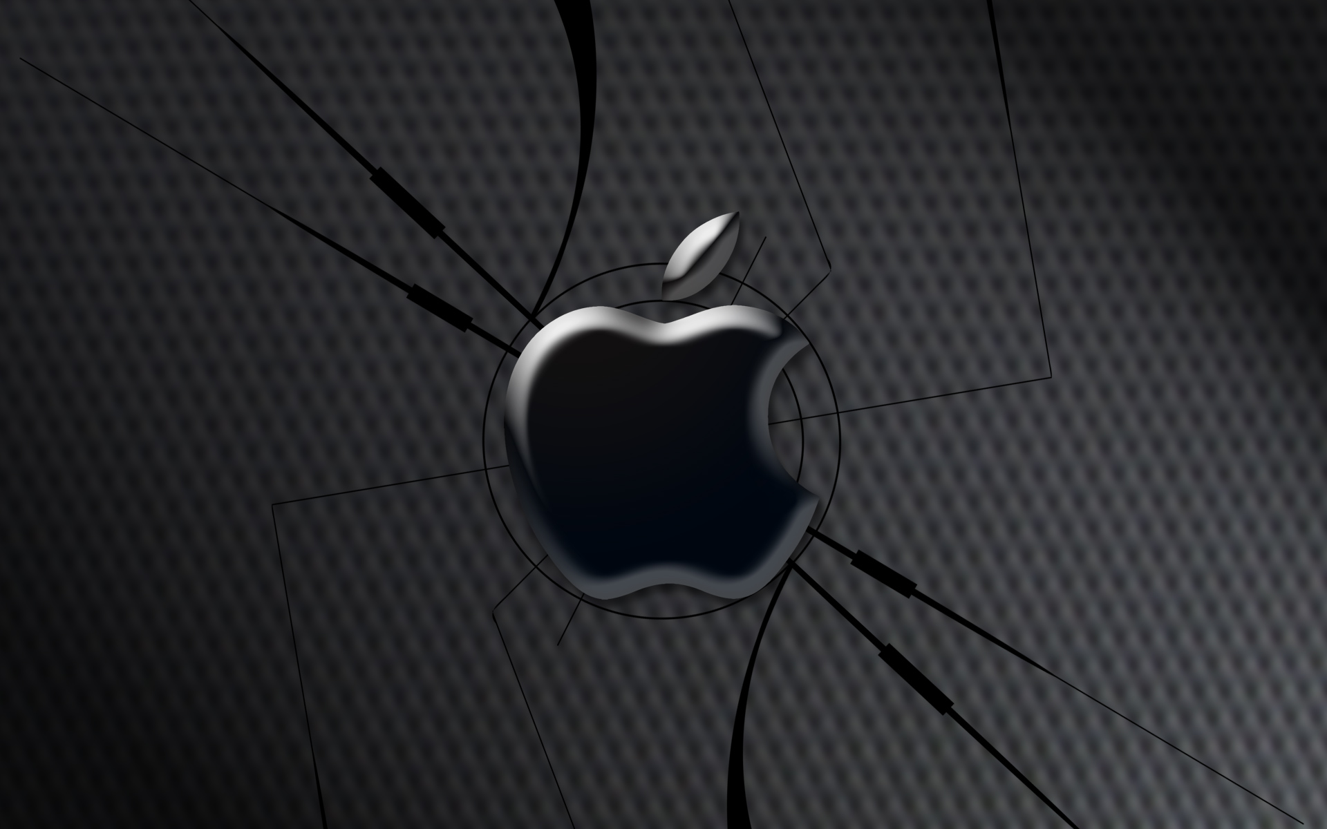 Apple Logo Wallpapers HD black cracked