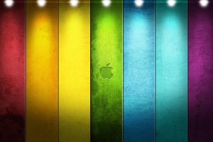 Apple Logo Wallpapers HD rainbow dotted lights