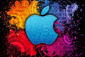 Apple Logo Wallpapers HD rainbow fonts