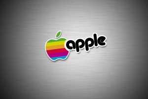 Apple Logo Wallpapers HD rainbow text