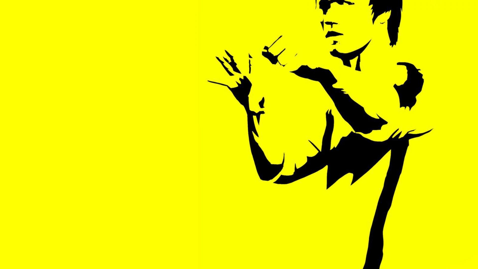 Bruce Lee Wallpapers HD yellow shirt background