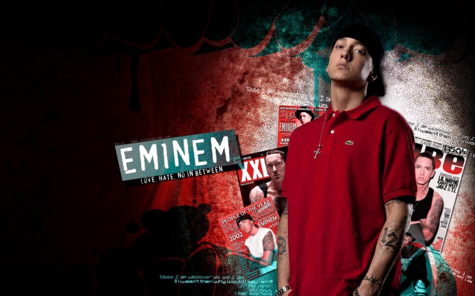 Eminem Wallpapers HD red t shirt