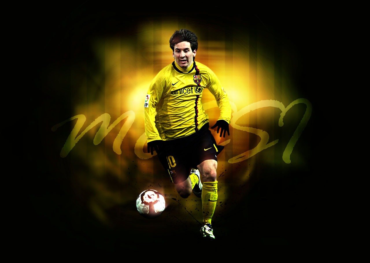 Messi  Wallpaper yellow