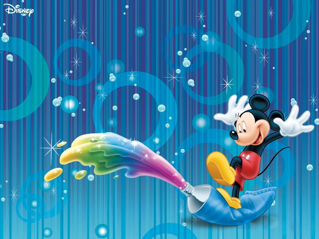 Mickey Mouse Wallpapers rainbow paste