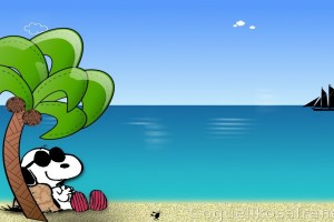 Snoopy Wallpapers HD chilling beach