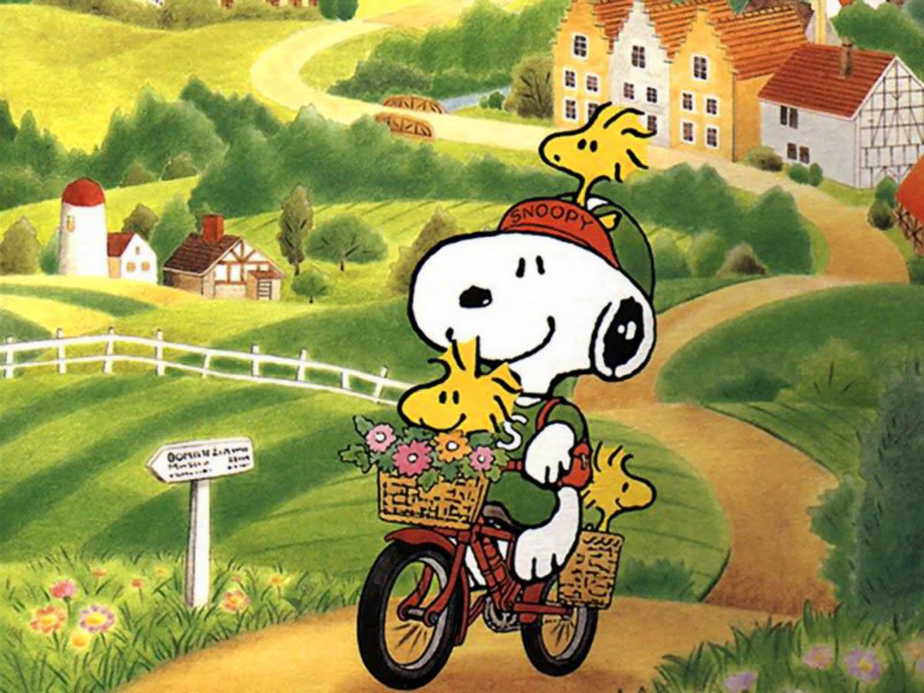 Snoopy Wallpapers HD cycling