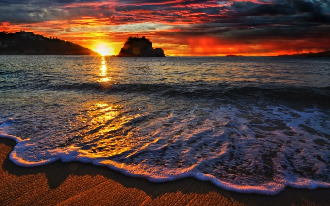 Sunset Wallpapers HD sea shore beach