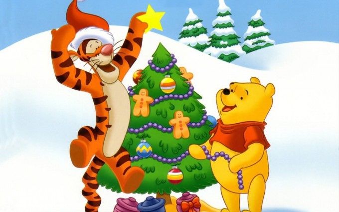 Winnie The Pooh Wallpapers HD christmas tree