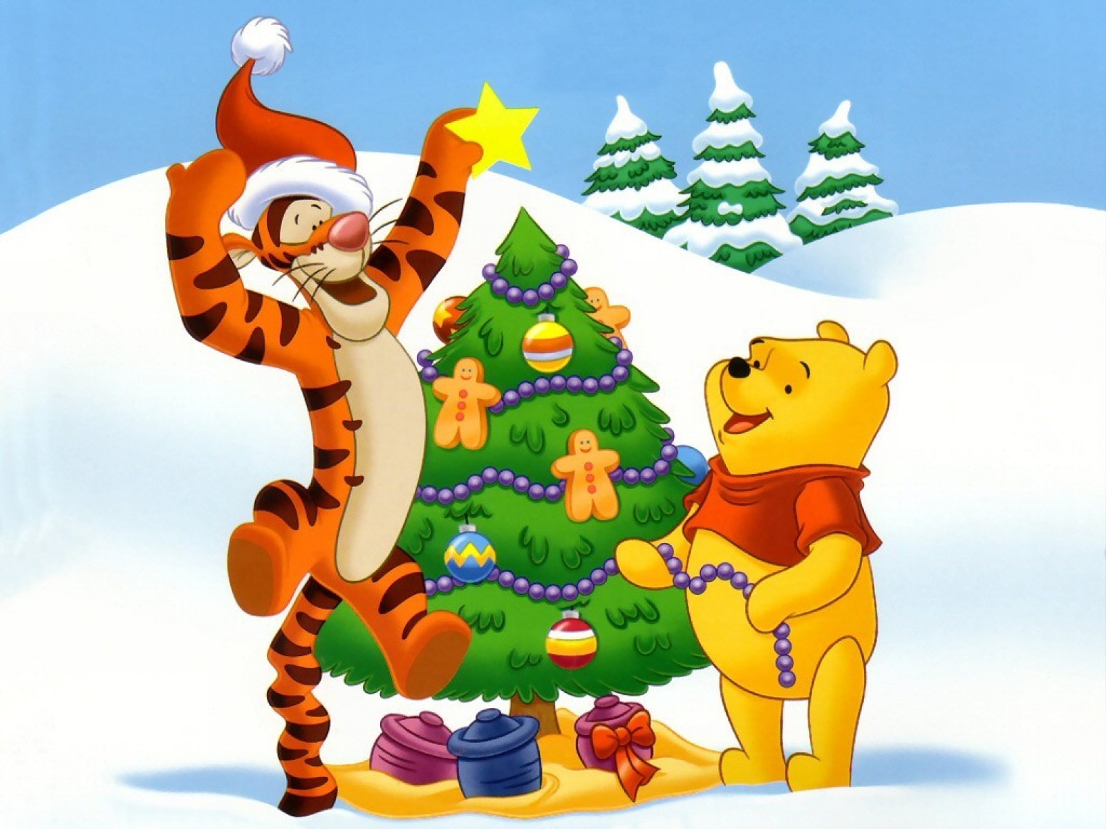 Winnie The Pooh Wallpapers HD christmas tree