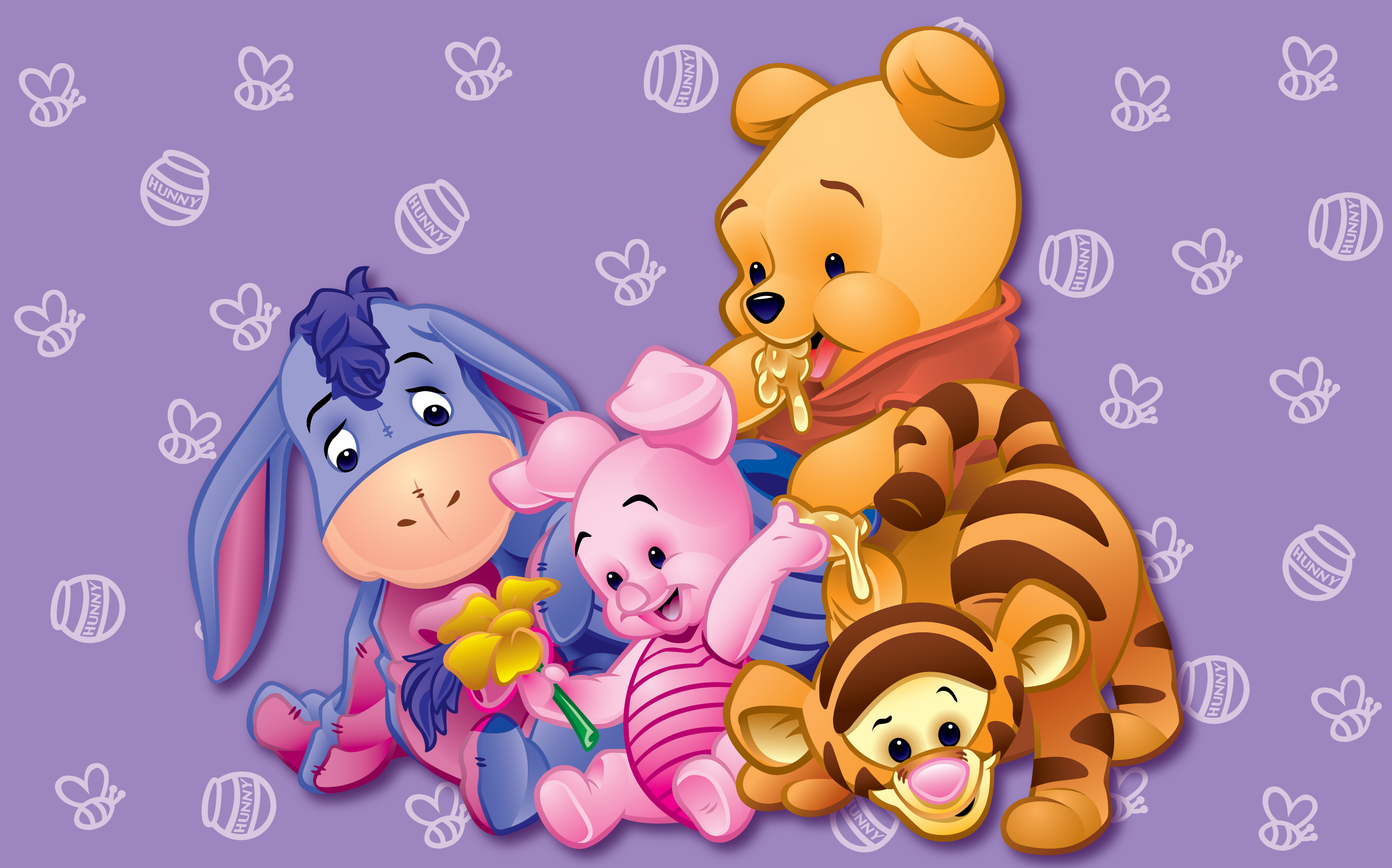 Winnie The Pooh Wallpapers HD purple background