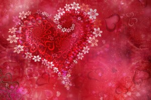 heart wallpapers flowers background
