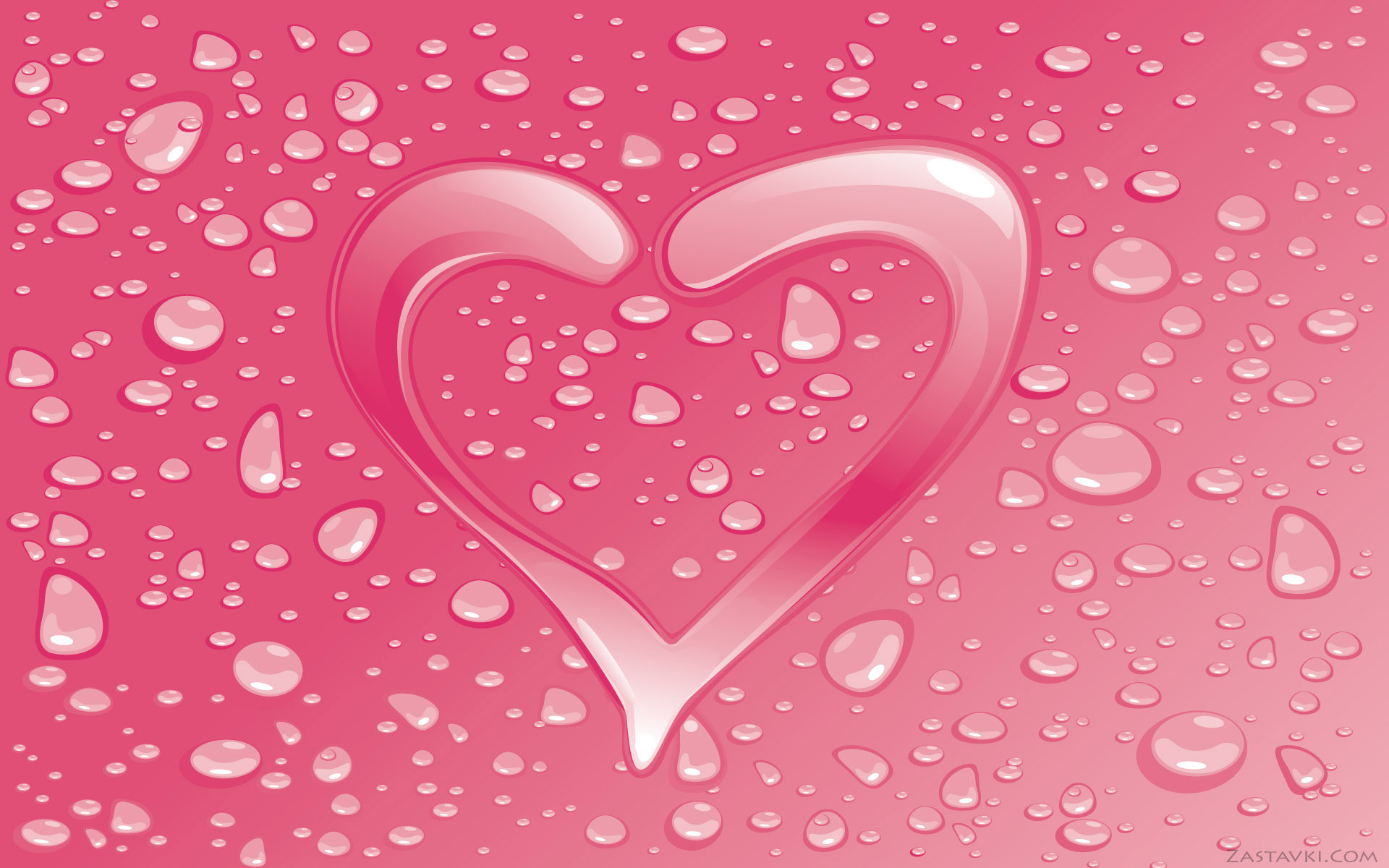 heart wallpapers pink drops