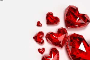 heart wallpapers red crystals
