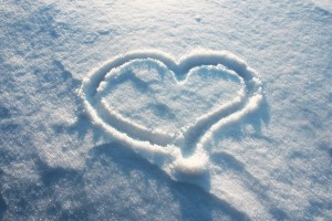 heart wallpapers snow