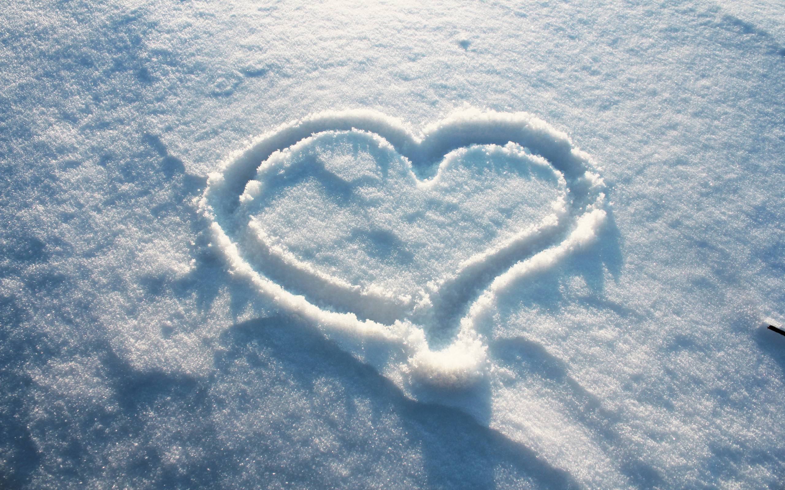 heart wallpapers snow