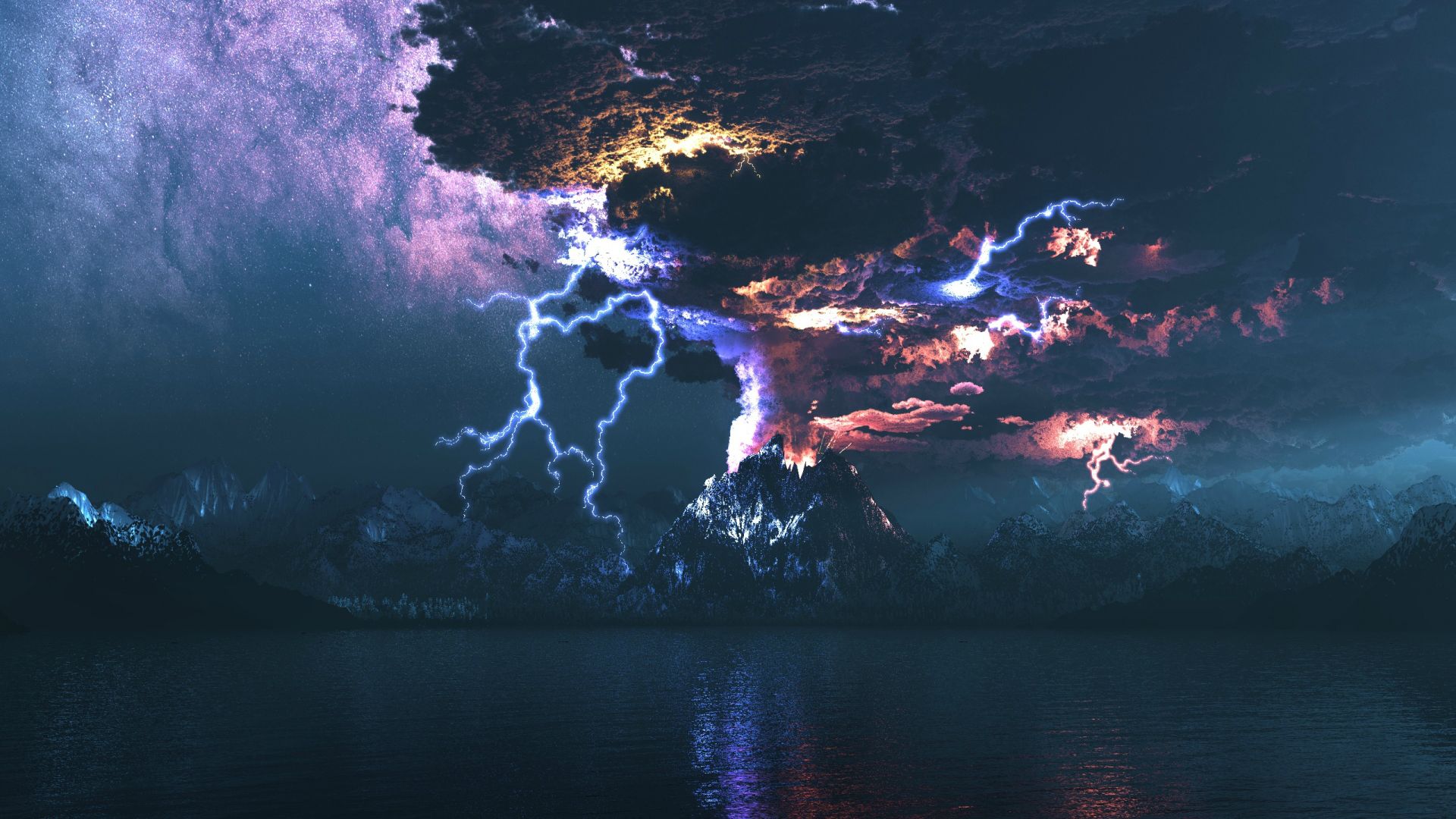 landscape wallpaper thunder