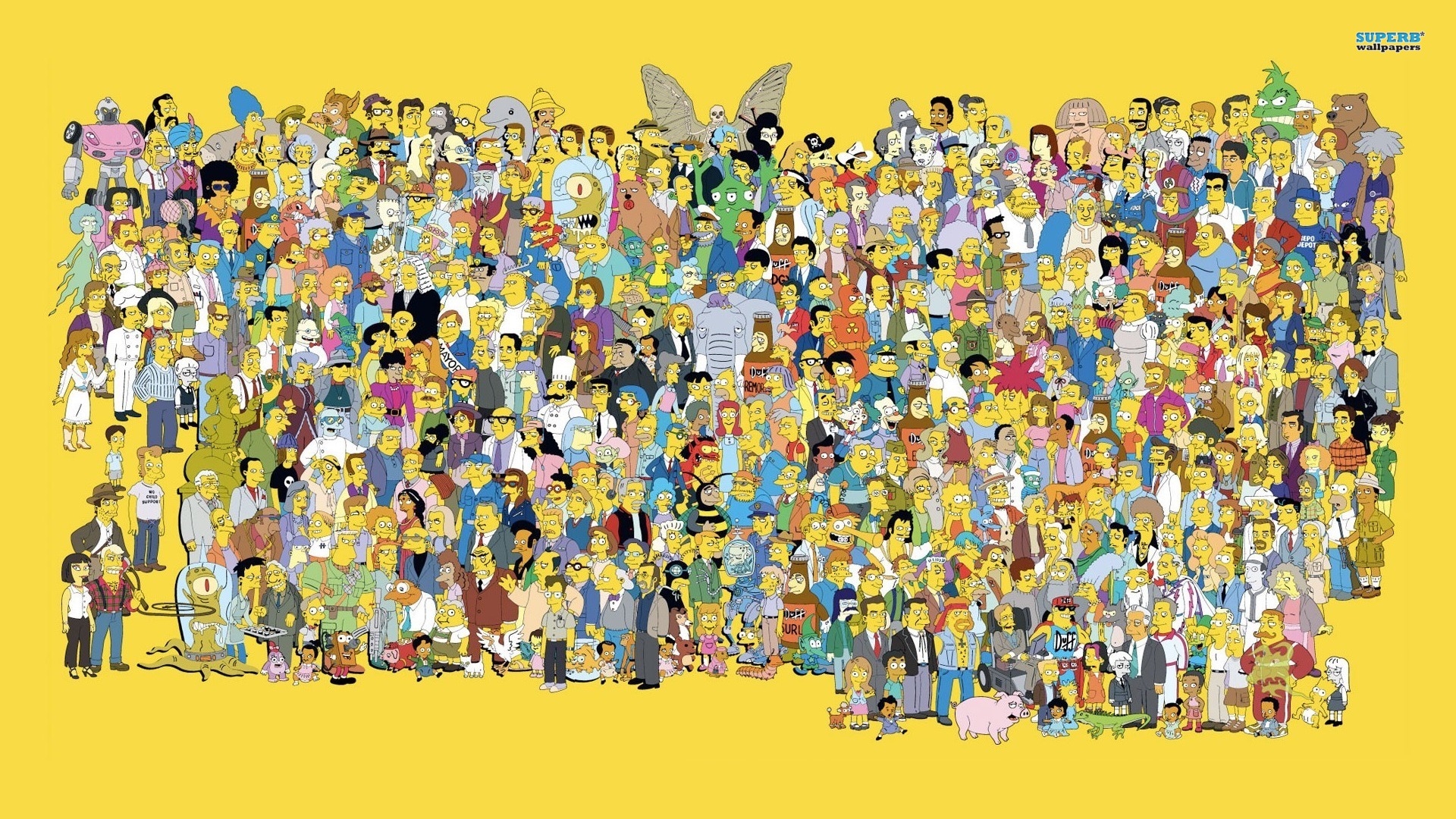 simpsons characters wallpaper