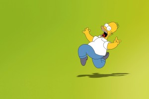 simpsons wallpaper background green