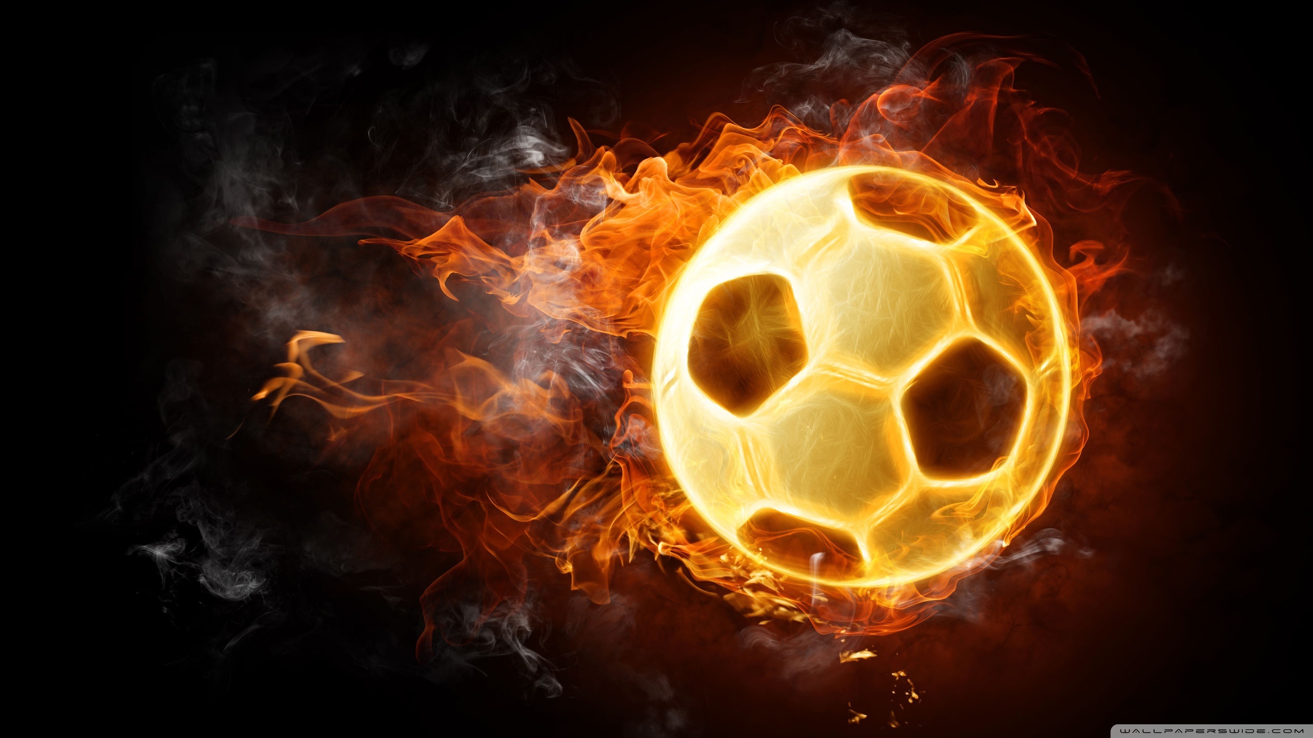 soccer ball wallpaper fire