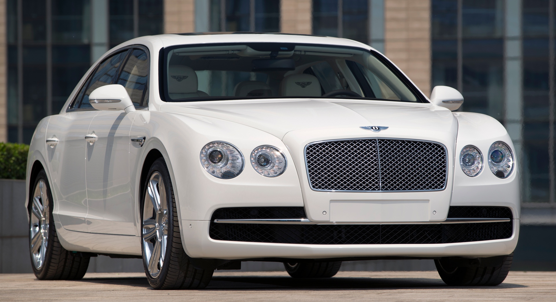 bentley flying spur white hd